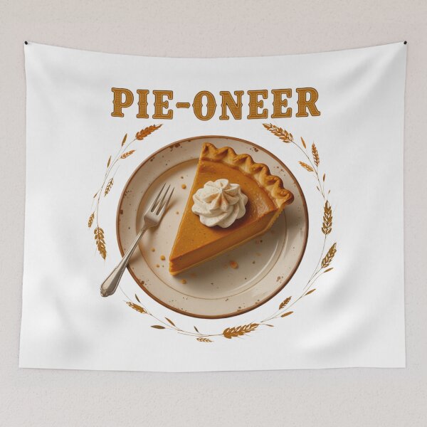 Item preview, Pie-Oneer Pun - Funny Pumpkin Pie Thanksgiving Dessert Art designed and sold by VandalMuse.