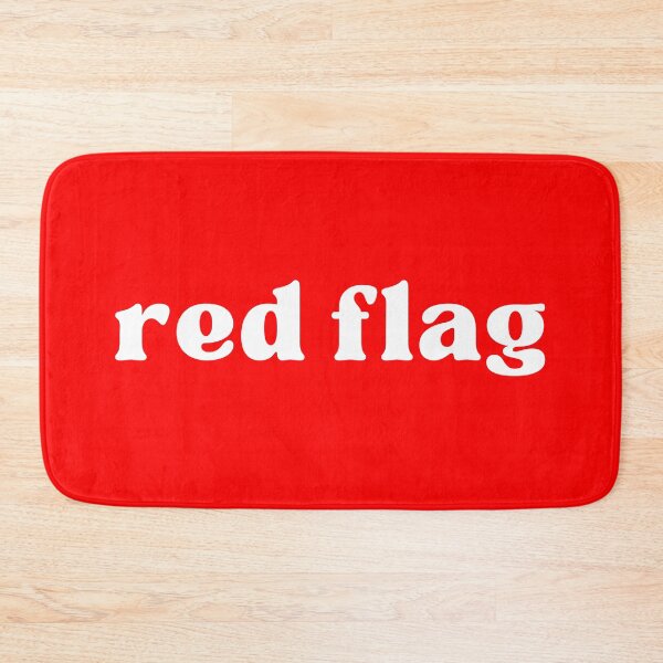 Item preview, Red Flag Aesthetic Minimal Typography Art designed and sold by Streetwear Clothing | Fit Life.