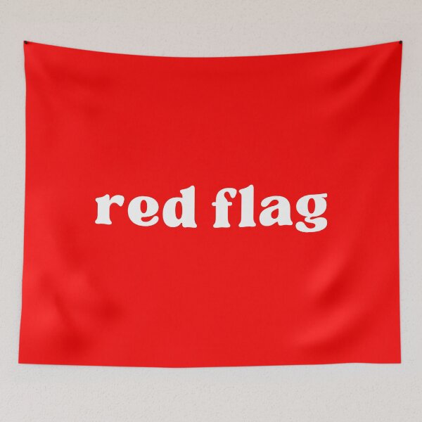 Item preview, Red Flag Aesthetic Minimal Typography Art designed and sold by Streetwear Clothing | Fit Life.