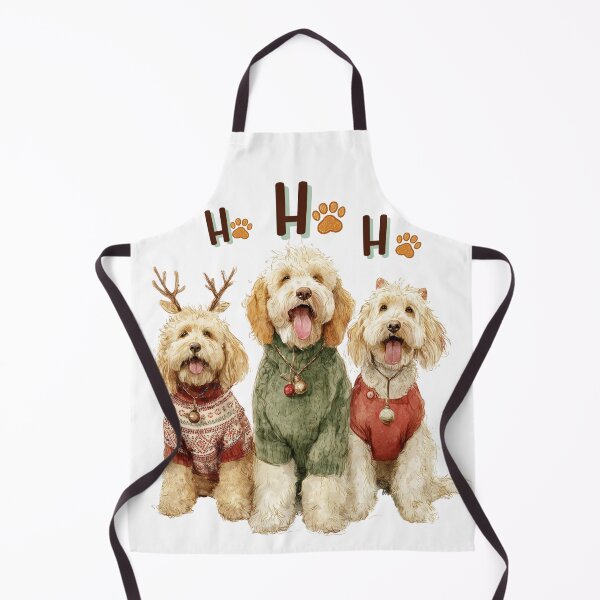 Item preview, Christmas Doodle Dog Trio T-Shirt – Holiday Sweaters & Jingle Bells designed and sold by Happy'CLICK'.