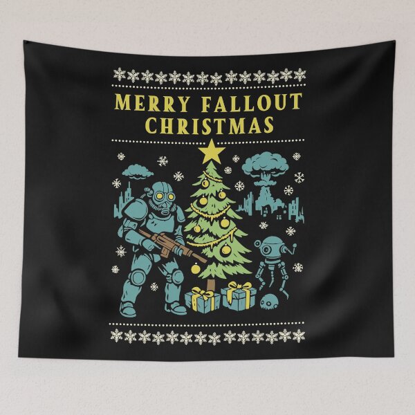 Item preview, Merry Fallout Christmas designed and sold by ChunkByChunk.