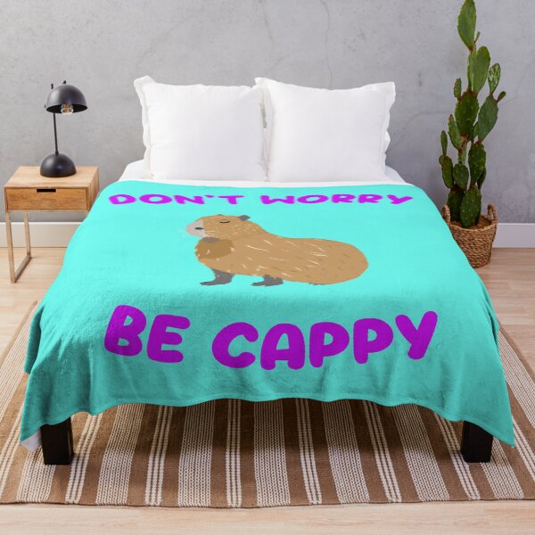Item preview, Don't worry be cappy relaxed capybara designed and sold by TiffinByLK.