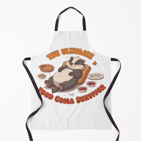 Item preview, The Ultimate Food Coma Survivor - Funny Thanksgiving Badger Feast Art designed and sold by VandalMuse.