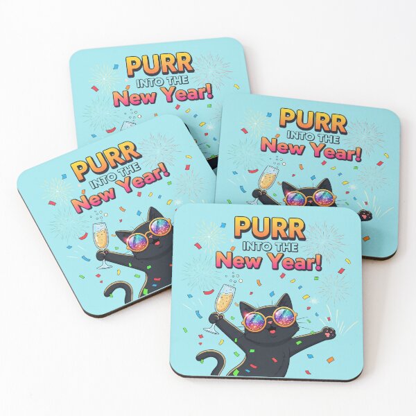 Item preview, Purr into the New Year Cat Celebration designed and sold by Pixelzo.