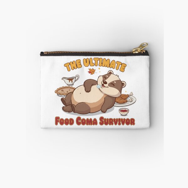Item preview, The Ultimate Food Coma Survivor - Funny Thanksgiving Badger Feast Art designed and sold by VandalMuse.