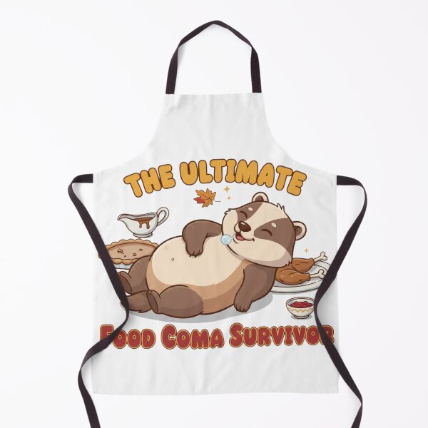 Item preview, The Ultimate Food Coma Survivor - Funny Thanksgiving Badger Feast Art designed and sold by VandalMuse.