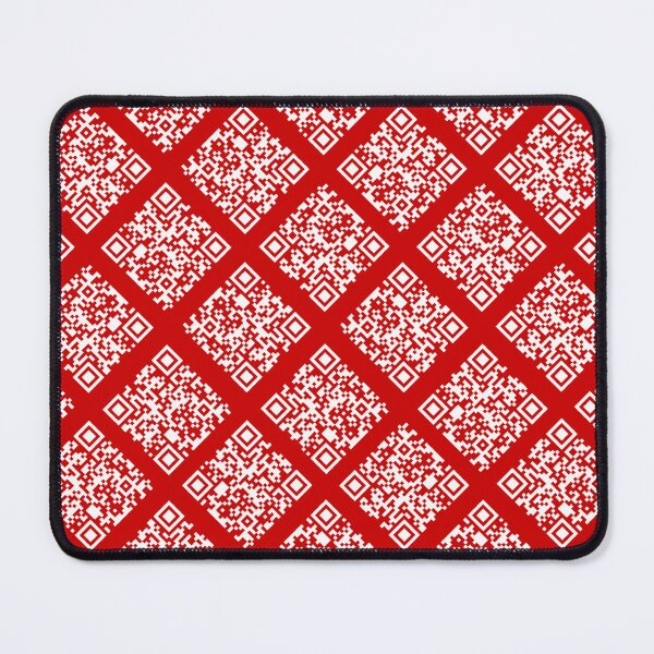 Item preview, Never Gonna Give You Up QR-code pattern in white designed and sold by knappidesign.