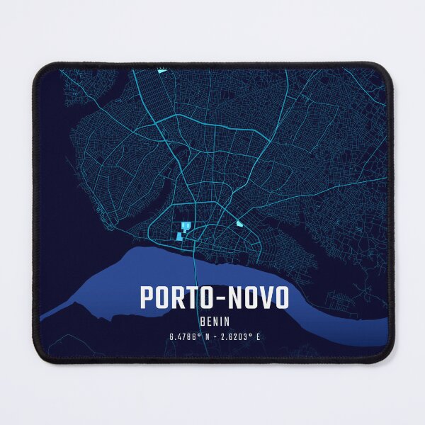 Item preview, Porto-Novo Midnight City Map designed and sold by HomeLivingCo.