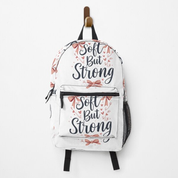 Item preview, Soft But Strong Sticker | Coquette Bow Feminine Empowerment Quote designed and sold by MemoriaWear.