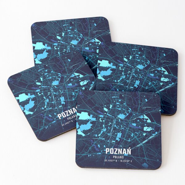 Item preview, Poznań Midnight City Map designed and sold by HomeLivingCo.