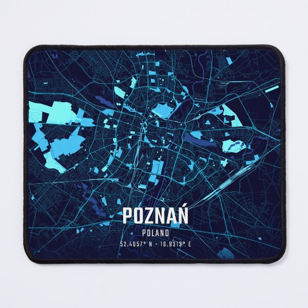 Item preview, Poznań Midnight City Map designed and sold by HomeLivingCo.