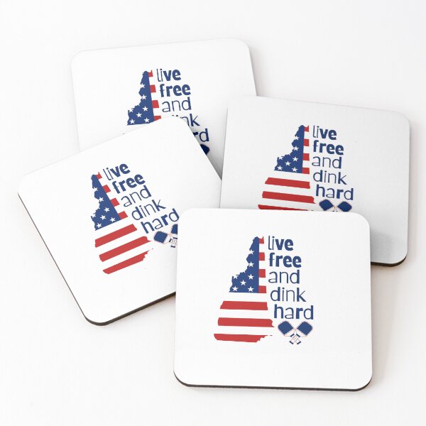 Item preview, New Hampshire - Live free and dink hard Pickleball design designed and sold by NextRallyCo.