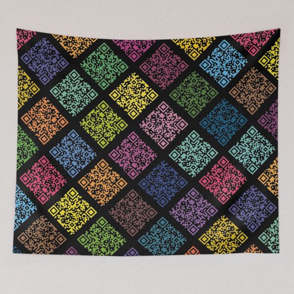 Item preview, Never Gonna Give You Up QR-code pattern designed and sold by knappidesign.