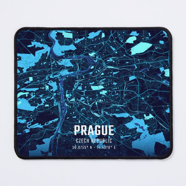 Item preview, Prague Midnight City Map designed and sold by HomeLivingCo.