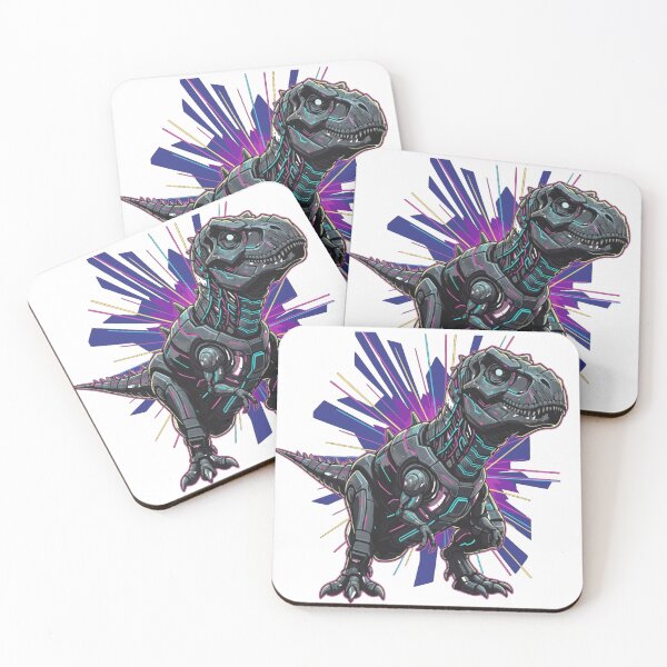 Item preview, Cyberpunk Mecha T-Rex – Futuristic Robotic Dinosaur Art designed and sold by Royalsticker.