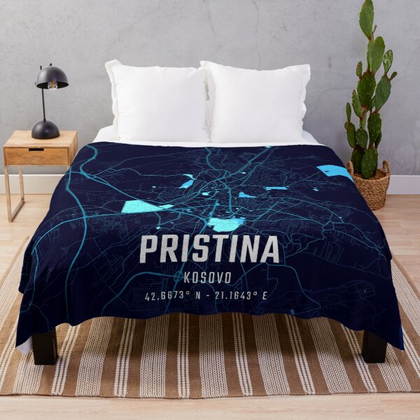 Item preview, Pristina Midnight City Map designed and sold by HomeLivingCo.