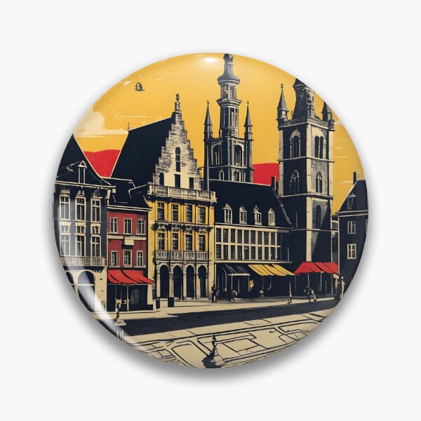 Item preview, Mouscron Belgium 1950s Vintage Travel Tourism designed and sold by TravelersGems.
