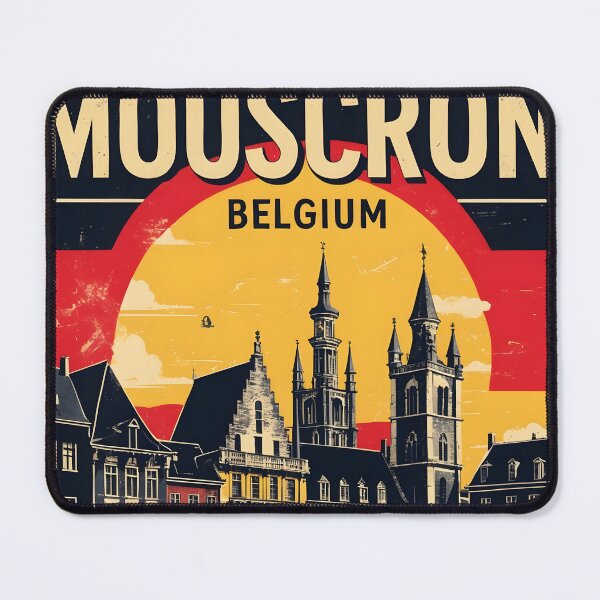 Item preview, Mouscron Belgium 1950s Vintage Travel Tourism designed and sold by TravelersGems.