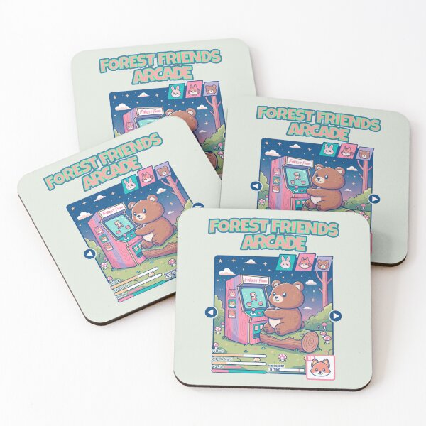 Item preview, Forest Friends Arcade - Cute Bear Playing Video Games designed and sold by AwesomeBeyondLimits.