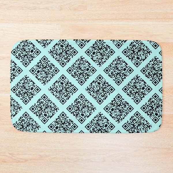 Item preview, Never Gonna Give You Up QR-code pattern in black designed and sold by knappidesign.