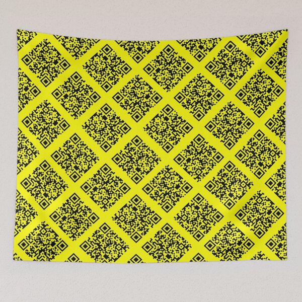 Item preview, Never Gonna Give You Up QR-code pattern in black designed and sold by knappidesign.