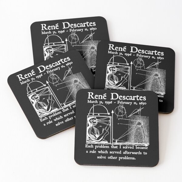 Item preview, Nerdy Vintage Rene Descartes Quote Each Problem that I Solved Became a Rule Math Science Teacher Black Text designed and sold by MathWare MathClips.