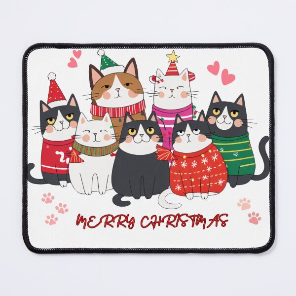 Item preview, Merry Christmas Cats T-Shirt – Cute Kitty Squad in Holiday Sweaters designed and sold by Happy'CLICK'.