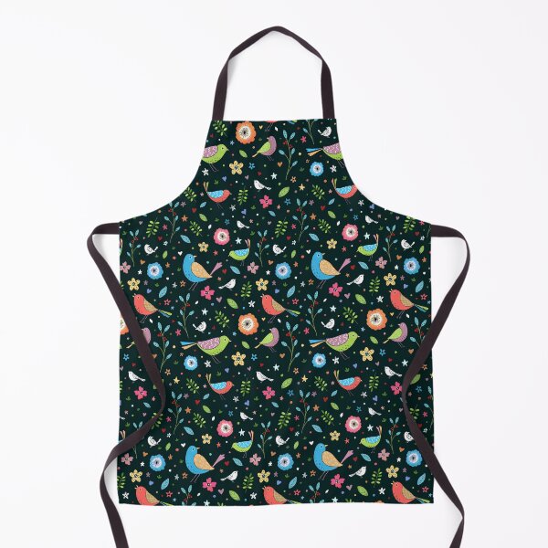 Item preview, BRIGHT BIRD PATTERNED neon nature flower leaves repeat pattern design illustration designed and sold by CERVART.