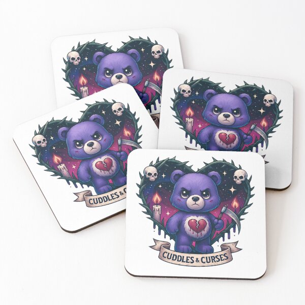 Item preview, Cuddles & Curses – Gothic Cute Teddy Bear Dark Aesthetic Design designed and sold by DreamiCanvas.