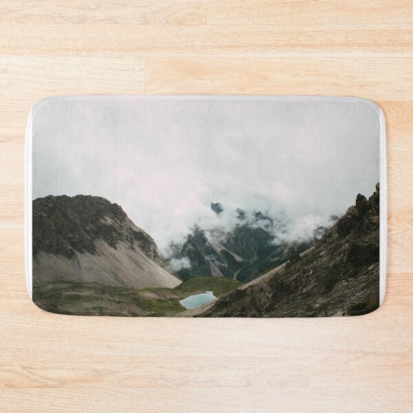 Item preview, Enchanted mountain lake in the foggy valley designed and sold by rhosbahu.