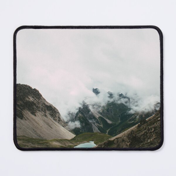 Item preview, Enchanted mountain lake in the foggy valley designed and sold by rhosbahu.