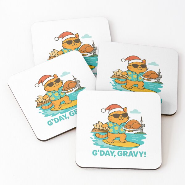 Item preview, Meowstralia Feast – Surfing Aussie Cat Thanksgiving | Funny Cat Turkey Day designed and sold by Globalcitytees.