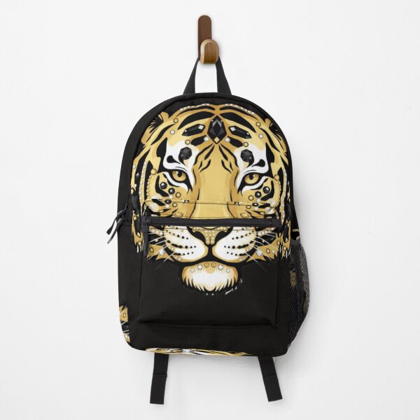 Item preview, Gold Jeweled Face Tiger In Black designed and sold by DesignsByPrnces.