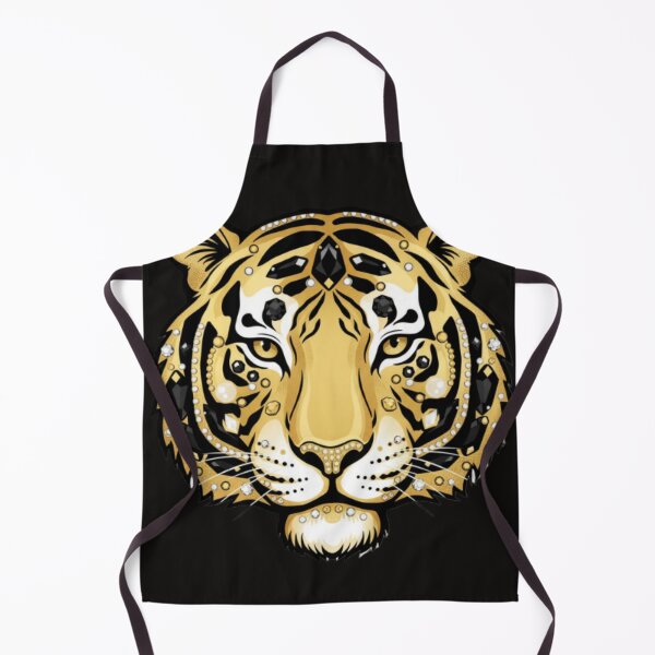 Item preview, Gold Jeweled Face Tiger In Black designed and sold by DesignsByPrnces.
