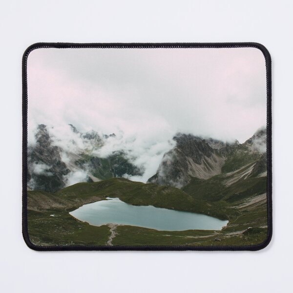 Item preview, Mountain lake in the sea of fog in the Alps designed and sold by rhosbahu.