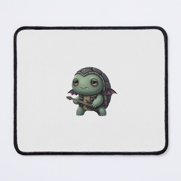 Item preview, Metal Turtle – Dark Cute Heavy Metal Turtle Illustration designed and sold by Faszination Niederrhein.