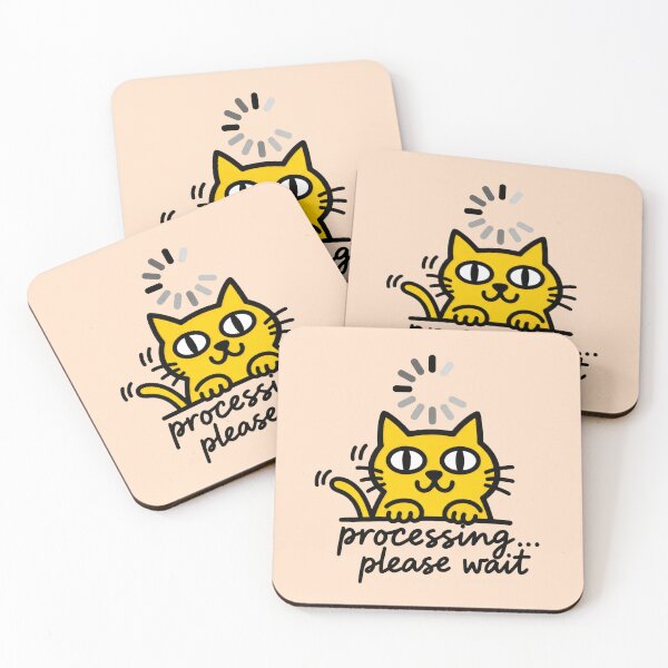 Item preview, Playful Loading Cat Processing Graphic designed and sold by Animepic222.