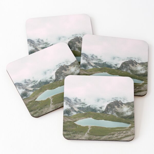 Item preview, Dreamlike mountain lake in a misty panorama designed and sold by rhosbahu.