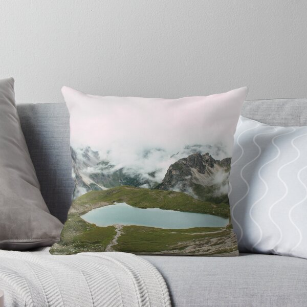 Item preview, Dreamlike mountain lake in a misty panorama designed and sold by rhosbahu.