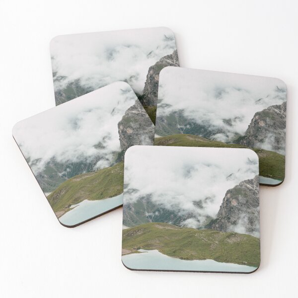 Item preview, Turquoise lake in the mountain mist designed and sold by rhosbahu.