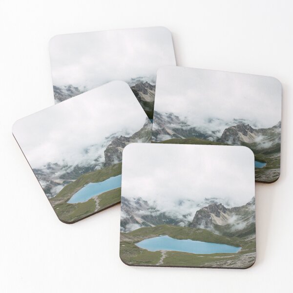 Item preview, Crystal-clear mountain lake shrouded in alpine mist designed and sold by rhosbahu.