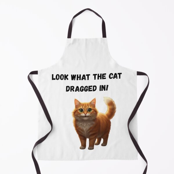 Item preview, Look What the Cat Dragged In Funny Cat Illustration designed and sold by katemaryME.