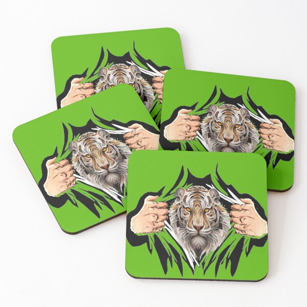 Item preview, "The Tiger's Hidden Power: A 3D Torn Design Reveals the Tiger's Stunning Face" designed and sold by thechoice1.
