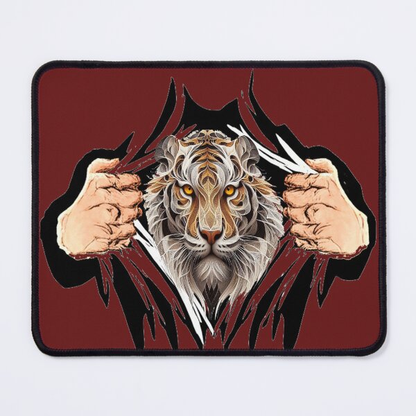 Item preview, "The Tiger's Hidden Power: A 3D Torn Design Reveals the Tiger's Stunning Face" designed and sold by thechoice1.