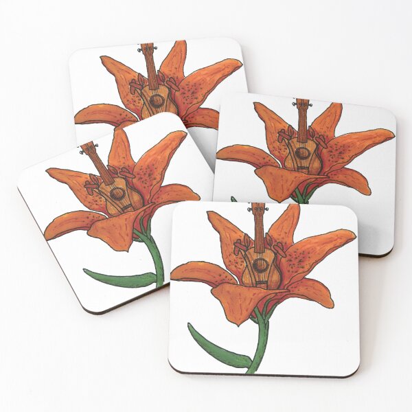 Item preview, Day Lily Flower with Ukulele designed and sold by Yellow Bird Studios.