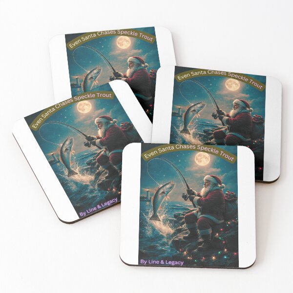 Item preview, “Hooked on Christmas – Santa Fishing for Speckled Trout” designed and sold by lineandlegacy.