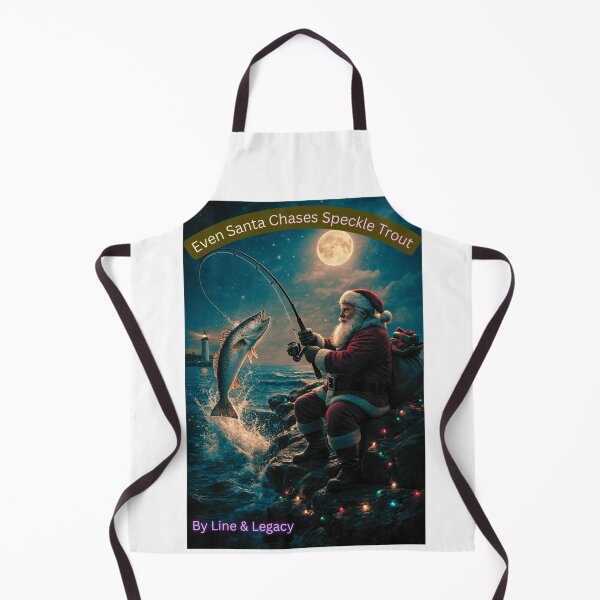 Item preview, “Hooked on Christmas – Santa Fishing for Speckled Trout” designed and sold by lineandlegacy.