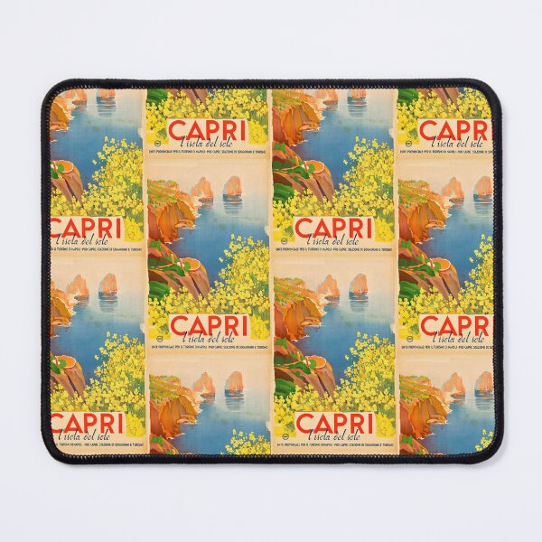 Item preview, Vintage Capri Travel Poster | Art Deco Style | Italian Island Destination | Faraglioni Rocks & Vibrant Colors | 20th Century designed and sold by artofuniverse.