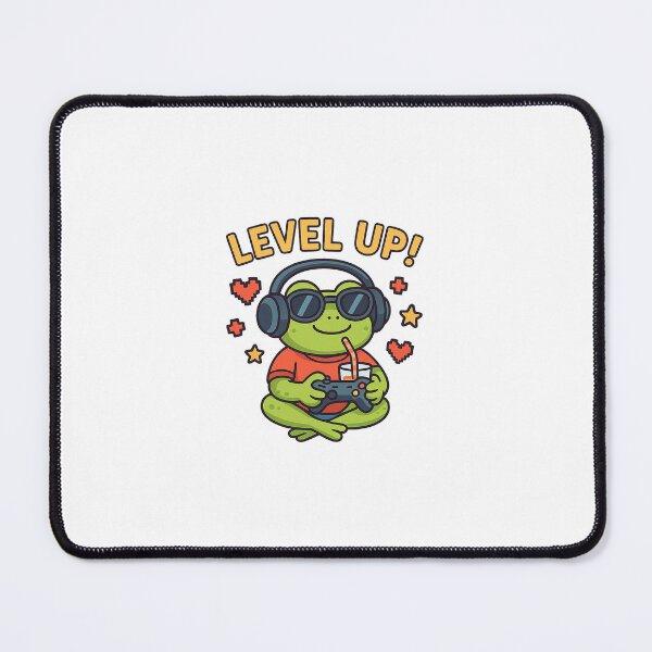 Item preview, Level Up! – Cute Gamer Frog designed and sold by YesArtCreative.