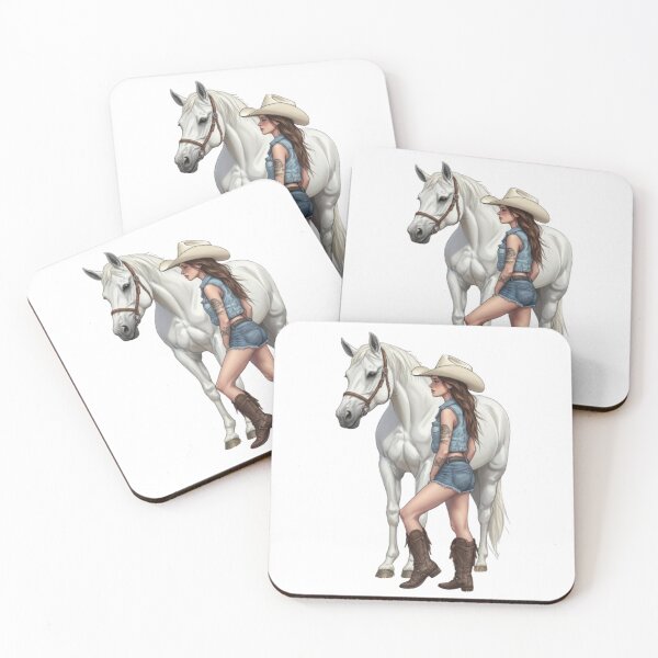 Item preview, A charming illustration of a cowgirl designed and sold by CHRIST5000.